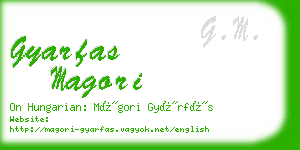 gyarfas magori business card